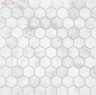 Мозаика Leedo Ceramica Pietrine Hexagonal Dolomiti bianco матовый К-0082 (18х30) 6 мм